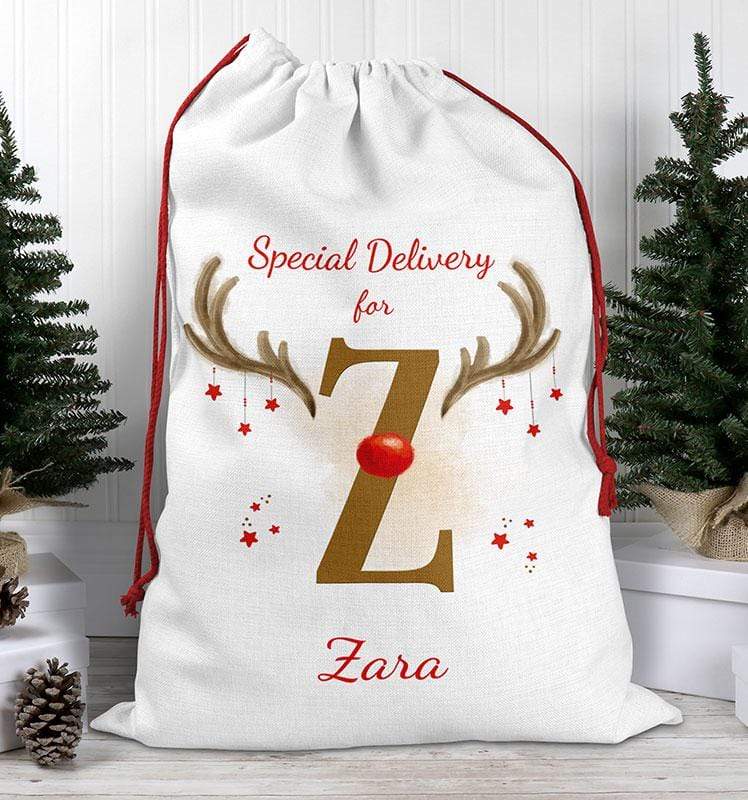 Alphabet Initial Santa Sack